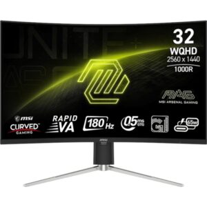 Monitorius MSI MAG 325CQRXF E2 31.5" / WQHD / 240Hz / 0.5ms (GtG) / curved / juodos spalvos