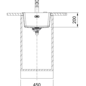 Plautuvė Franke Maris 125.0683.135, granitas, 403x433x200mm - Image 3