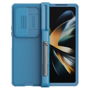 Nillkin CamShield Pro dėklas (suit) dėklas skirtas Samsung Galaxy Z Fold 4 cover su camera cover stand blue - Image 1