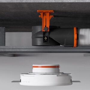 Antistatinė difuzoriaus dėžutė Ergovent SLIM BOX DN125-2X75 - Image 3