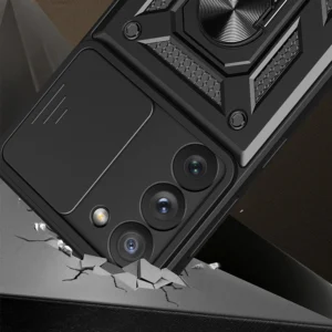 Hybrid Armor Camshield dėklas skirtas Samsung Galaxy A54 5G armored dėklas su camera cover juodos spalvos - Image 2