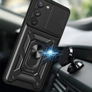 Hybrid Armor Camshield dėklas skirtas Samsung Galaxy A54 5G armored dėklas su camera cover juodos spalvos - Image 3