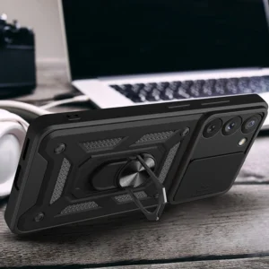 Hybrid Armor Camshield dėklas skirtas Samsung Galaxy A54 5G armored dėklas su camera cover juodos spalvos - Image 6