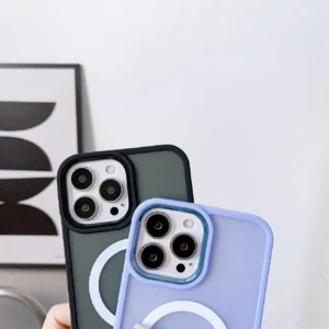 Magnetic Color Matte dėklas skirtas Apple iPhone 15 Plus - žalios spalvos - Image 3