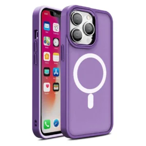 Magnetic Color Matte dėklas skirtas Apple iPhone 15 Plus - violetinės spalvos