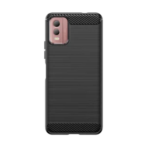 Carbon silikoninis dėklas skirtas Nokia C32 - juodos spalvos - Image 1