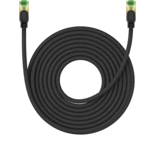 Baseus fast network cable RJ-45 cat.8 40Gbps 10m braided - juodos spalvos - Image 2