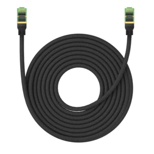 Baseus fast network cable RJ-45 cat.8 40Gbps 10m braided - juodos spalvos - Image 3