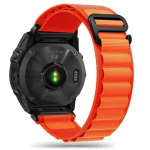 Tech-Protect Nylon Pro apyrankė skirta Garmin Fenix 3 / 5X / 3HR / 5X Plus / 6X / 6X Pro / 7X - oranžinės spalvos - Image 1