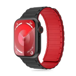 Tech-Protect IconBand Magnetic apyrankė skirta Apple Watch 4 / 5 / 6 / 7 / 8 / 9 / SE / Ultra 1 / 2 (42/44/45/49 mm) - juodos spalvos-Red - Image 1