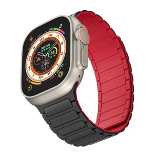 Tech-Protect IconBand Magnetic apyrankė skirta Apple Watch 4 / 5 / 6 / 7 / 8 / 9 / SE / Ultra 1 / 2 (42/44/45/49 mm) - juodos spalvos-Red - Image 9