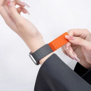 Tech-Protect IconBand Magnetic apyrankė skirta Apple Watch 4 / 5 / 6 / 7 / 8 / 9 / SE / Ultra 1 / 2 (42/44/45/49 mm) - juodos spalvos-Red - Image 6