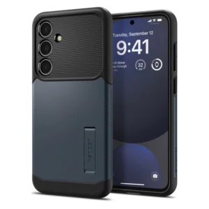 Spigen Slim Armor Dėklas skirtas Samsung Galaxy S24 FE - juodos spalvos - Image 1