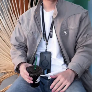 Dudao L20MAX 4in1 kabelis / Lanyard USB-A / USB-C / Lightning PD QC 65W 1.5m - juodos spalvos - Image 2