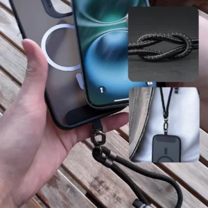 Dudao L20MAX 4in1 kabelis / Lanyard USB-A / USB-C / Lightning PD QC 65W 1.5m - juodos spalvos - Image 5