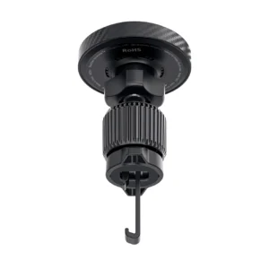 Acefast D33 automobilinis laikiklis su Qi2 15W Magnetic Charger for Air Vent - juodos spalvos - Image 4