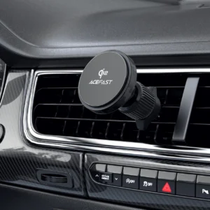 Acefast D33 automobilinis laikiklis su Qi2 15W Magnetic Charger for Air Vent - juodos spalvos - Image 5