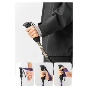 Qunature Nordic Walking Trekking Pole Aluminum 110 - 130 cm 1 pc. - rudos spalvos - Image 3