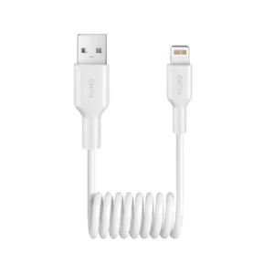 Puro 12W USB-A - Lightning Spiral kabelis 1m - baltos saplvos