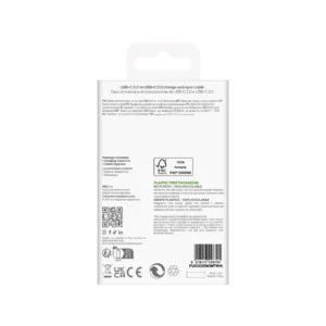 Puro TPE 25W USB-C - USB-C 3m kabelis - baltos saplvos - Image 3