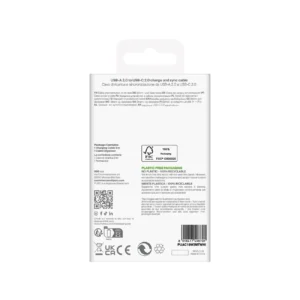 Puro TPE 10W USB-A - USB-C kabelis 3m - baltos saplvos - Image 3