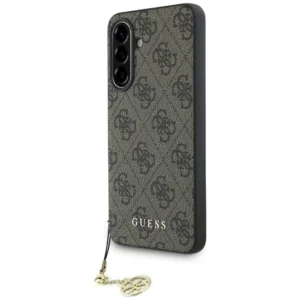 Guess 4G Charms Collection dėklas skirtas Samsung Galaxy A36 rudos spalvos