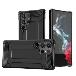 Hybrid Armor Dėklas skirtas Xiaomi Redmi Note 14 Pro 4G / 5G / Poco X7 - juodos spalvos