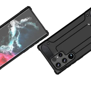 Hybrid Armor Dėklas skirtas Xiaomi Redmi Note 14 Pro 4G / 5G / Poco X7 - juodos spalvos - Image 3