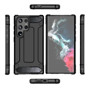 Hybrid Armor Dėklas skirtas Xiaomi Redmi Note 14 Pro 4G / 5G / Poco X7 - juodos spalvos - Image 4