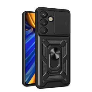 Hybrid Armor Camshield su Stand and Camera dėklas skirtas Nothing Phone (3a) 5G - juodos spalvos