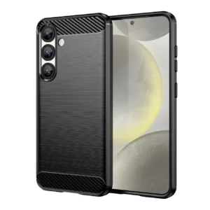 Carbon dėklas Flexible Silicone skirtas Xiaomi 15 Ultra - juodos spalvos