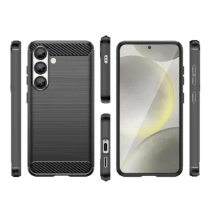 Carbon dėklas Flexible Silicone skirtas Xiaomi 15 Ultra - juodos spalvos - Image 3