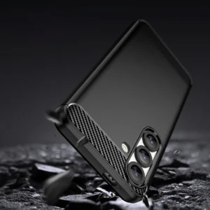 Carbon dėklas Flexible Silicone skirtas Xiaomi 15 Ultra - juodos spalvos - Image 4