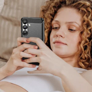 Carbon dėklas Flexible Silicone skirtas Xiaomi 15 Ultra - juodos spalvos - Image 8