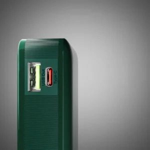 Powerbank SBS 10000 mAh 20W su integruotu USB-C kabeliu ir skaitmeniniu ekranu - žalios spalvos - Image 7