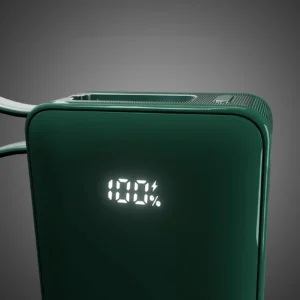 Powerbank SBS 10000 mAh 20W su integruotu USB-C kabeliu ir skaitmeniniu ekranu - žalios spalvos - Image 8