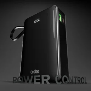 Powerbank SBS 20000 mAh 20W su integruotu USB-C kabeliu ir skaitmeniniu ekranu - juodos spalvos - Image 5