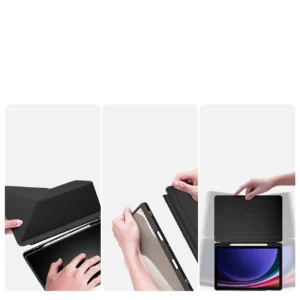 Dux Ducis Magi dėklas su Stylus laikikliu skirtas Samsung Galaxy Tab S10 FE/S9/S9 FE - juodos spalvos - Image 3