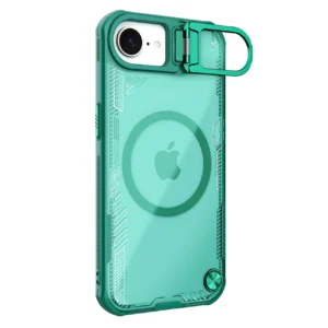 Nillkin Iceblade Prop Magnetic dėklas su Stand skirtas Apple iPhone 16e - žalios spalvos