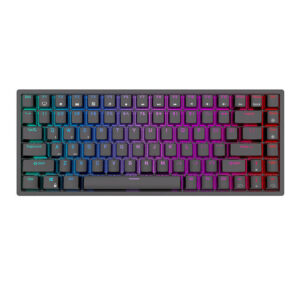 Belaidė mechaninė klaviatūra Royal Kludge RK84 RGB, Red switch juodos spalvos - Image 1