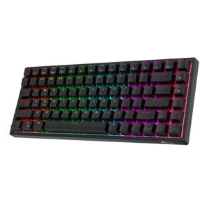Belaidė mechaninė klaviatūra Royal Kludge RK84 RGB, Red switch juodos spalvos - Image 2
