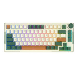 Belaidė mechaninė klaviatūra Royal Kludge RKH81 RGB, Sky cyan switch žalios spalvos - Image 1