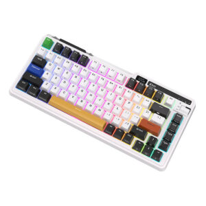 Belaidė mechaninė klaviatūra Royal Kludge KZZI K75 pro RGB, Eternity Switch  juodos spalvos and baltos spalvos - Image 4