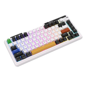 Belaidė mechaninė klaviatūra Royal Kludge KZZI K75 pro RGB, Eternity Switch  juodos spalvos and baltos spalvos - Image 2