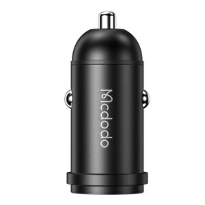 Automobilinis įkroviklis McDodo CC-7493 65W With Mini baltos spalvos USB-C kabelis With E-mark Chip 1m 100W juodos spalvos - Image 2