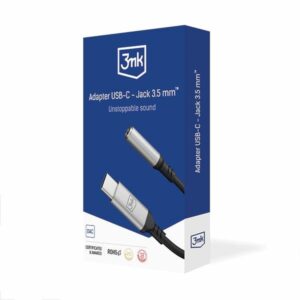3MK Adapteris USB-C - Jack 3,5 mm DAC juodos spalvos - Image 10