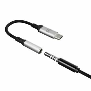 3MK Adapteris USB-C - Jack 3,5 mm DAC juodos spalvos - Image 4