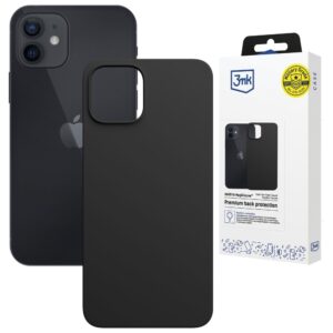 Dėklas 3MK Hardy MagSilicone skirtas Apple iPhone 12 juodos spalvos
