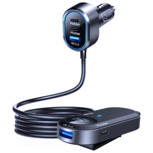 Automobilinis įkroviklis 3MK Double Car  Charger 135W PD QC PPS 2xUSB-A 4xUSB-C pilkos spalvos - Image 6