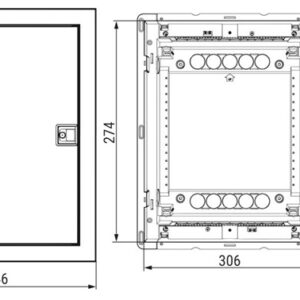 Modulinis skydas ETI ECG14MEDIA-I, potink, IP30, 14 mod. - Image 2
